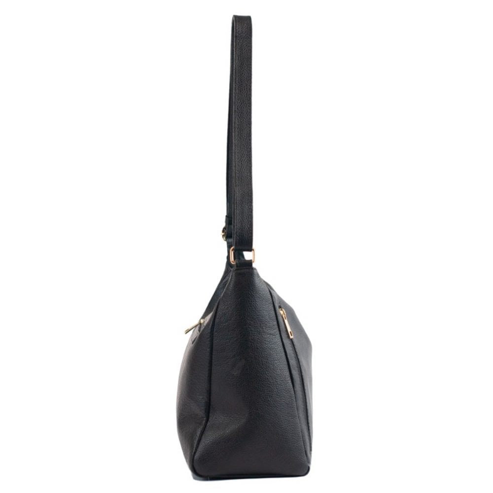 Bolsa Hobo Grande Couro Soft Cavezzale Preto 105661