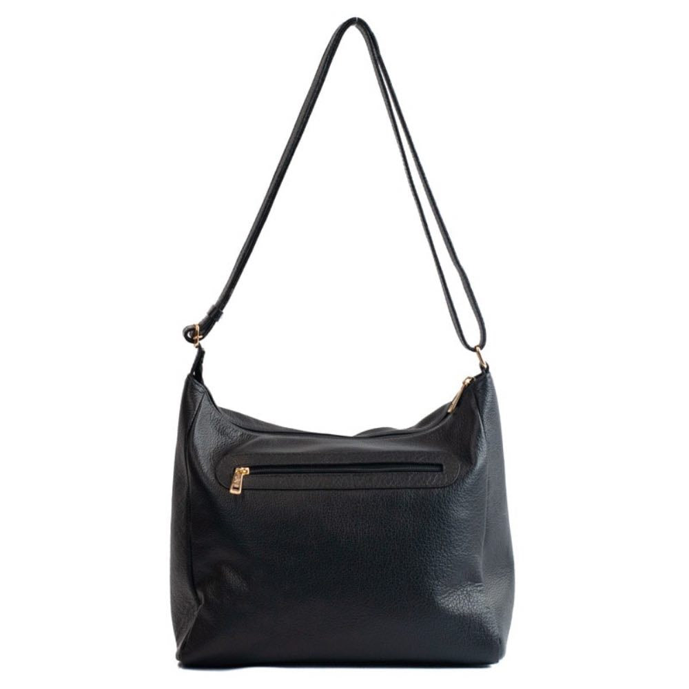 Bolsa Hobo Grande Couro Soft Cavezzale Preto 105661