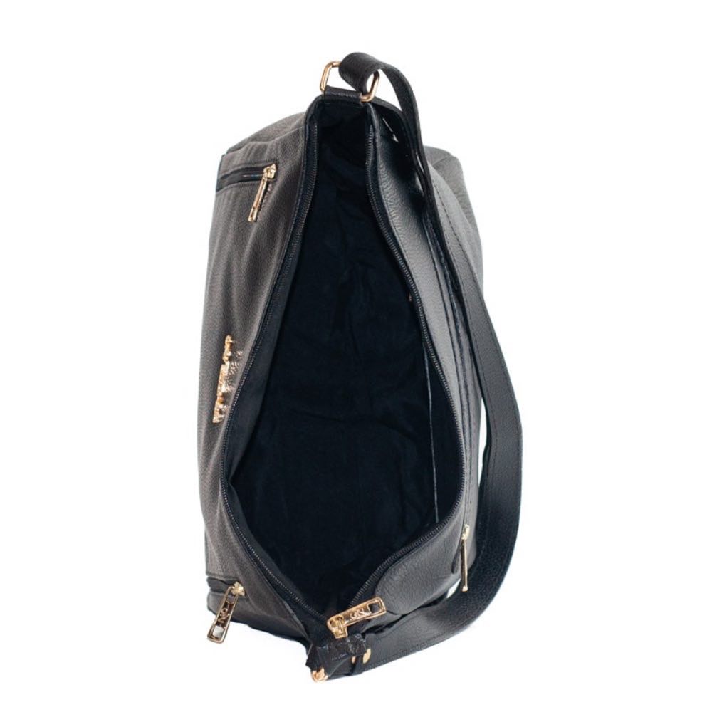 Bolsa Hobo Grande Couro Soft Cavezzale Preto 105661