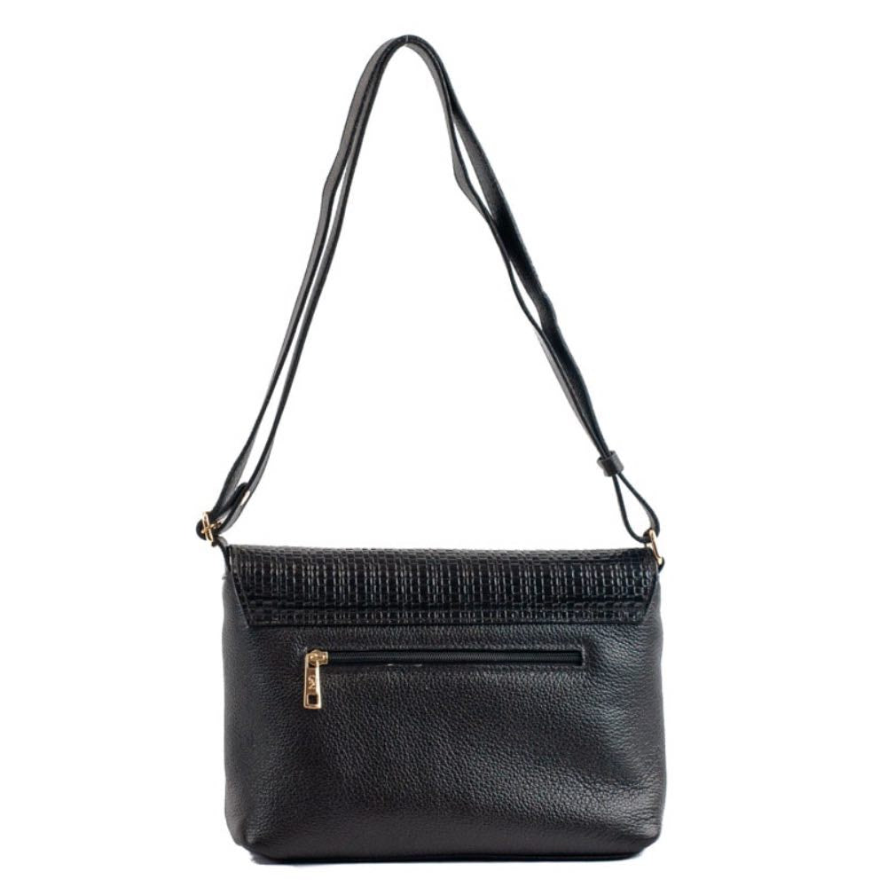 Bolsa Satchel Média Couro Soft Cavezzale Preto 105663
