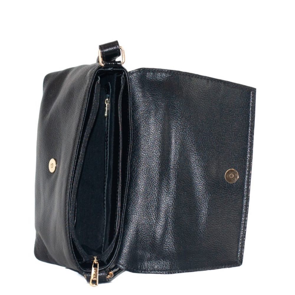 Bolsa Satchel Média Couro Soft Cavezzale Preto 105663