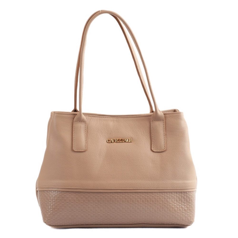 Tote Bag Grande de Couro Soft Cavezzale Nude 105664