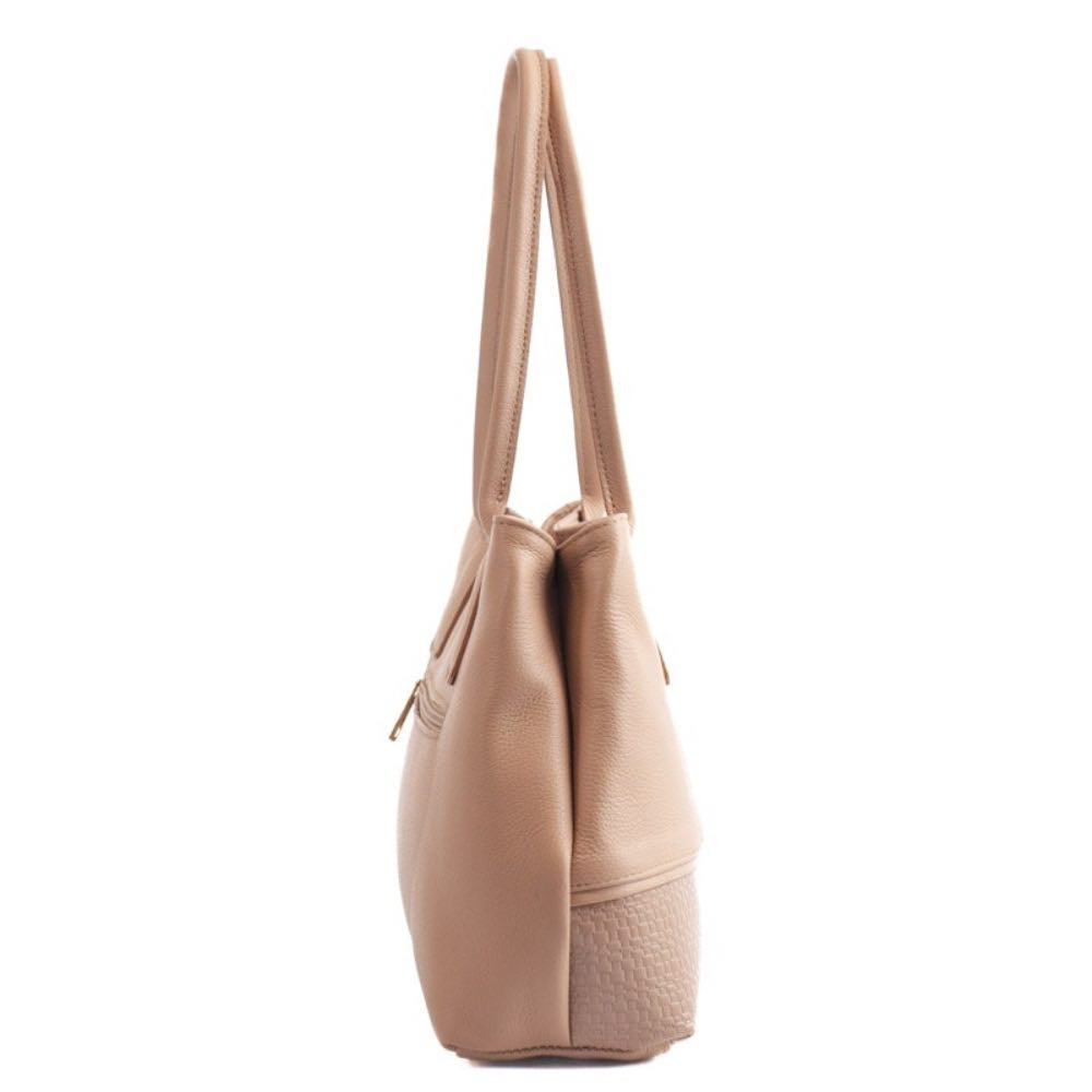 Tote Bag Grande de Couro Soft Cavezzale Nude 105664