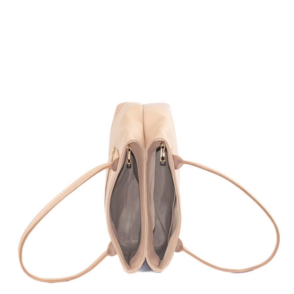 Tote Bag Grande de Couro Soft Cavezzale Nude 105664