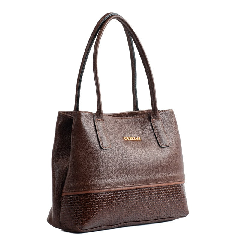 Tote Bag Grande de Couro Soft Cavezzale Pinhão 105664