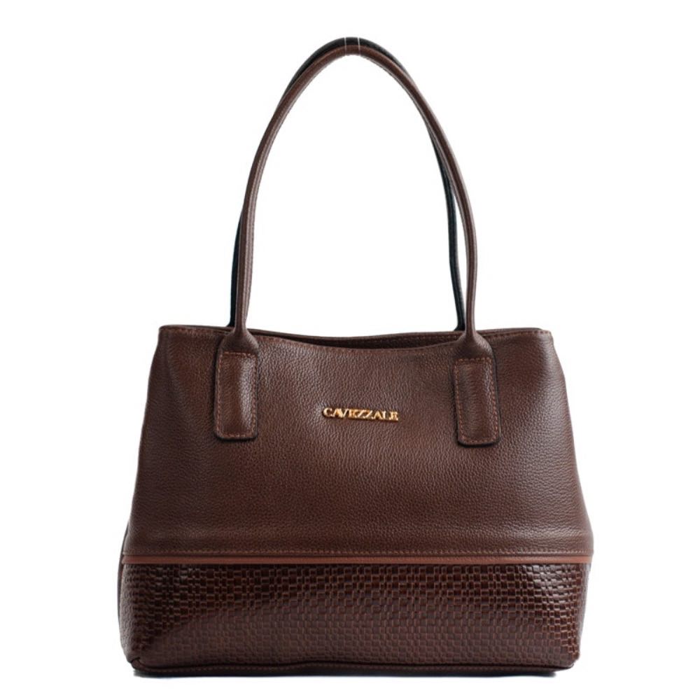 Tote Bag Grande de Couro Soft Cavezzale Pinhão 105664
