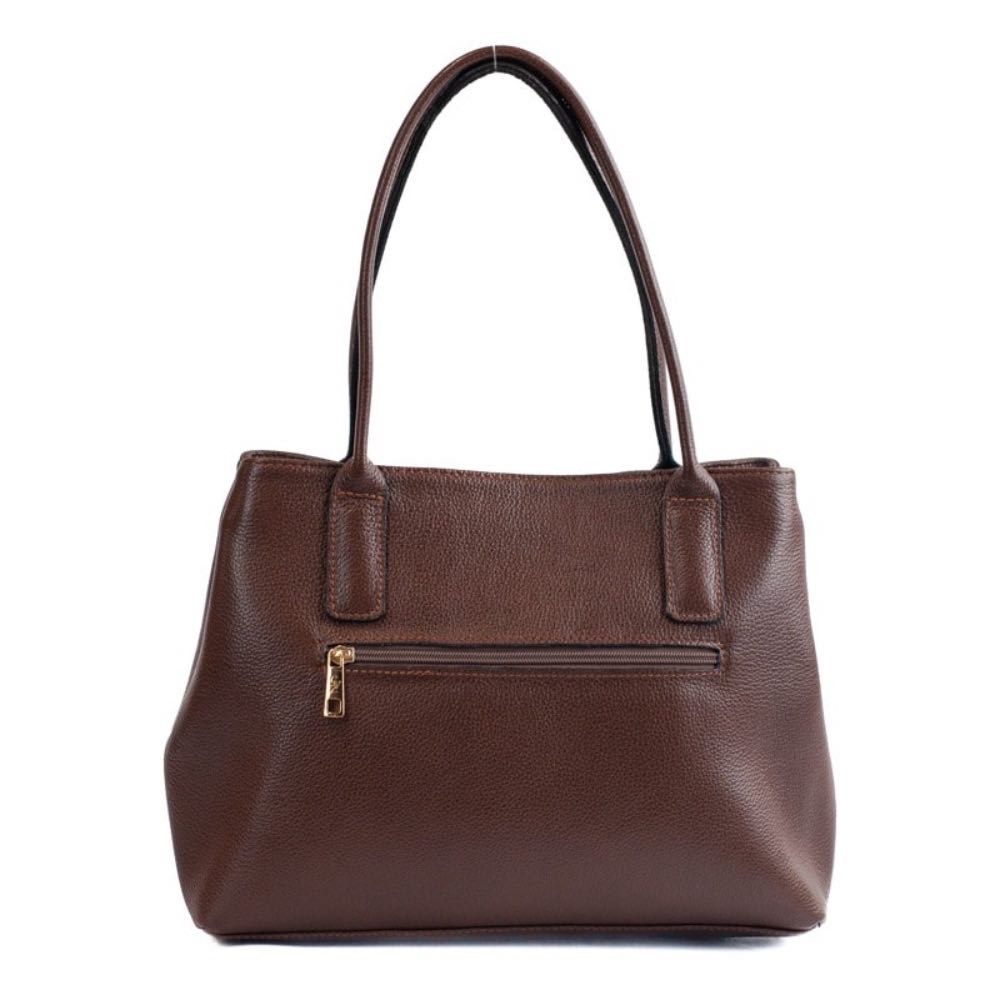 Tote Bag Grande de Couro Soft Cavezzale Pinhão 105664