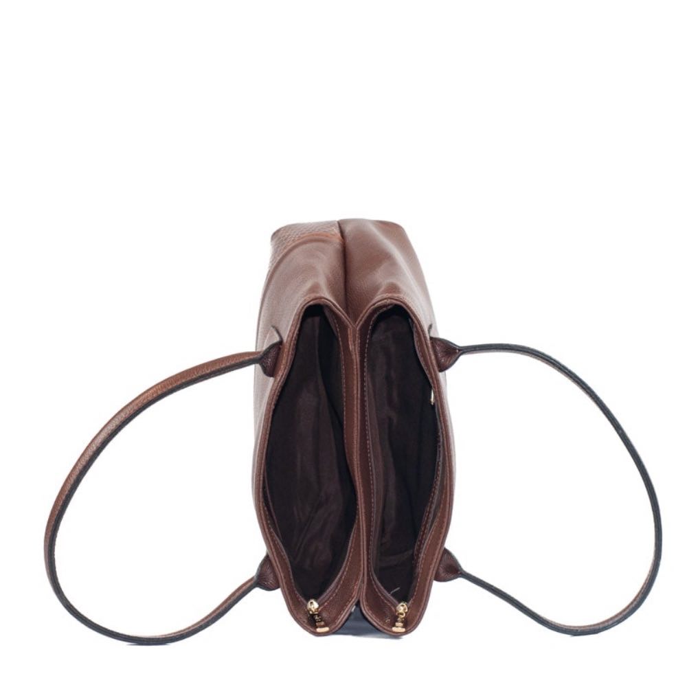Tote Bag Grande de Couro Soft Cavezzale Pinhão 105664