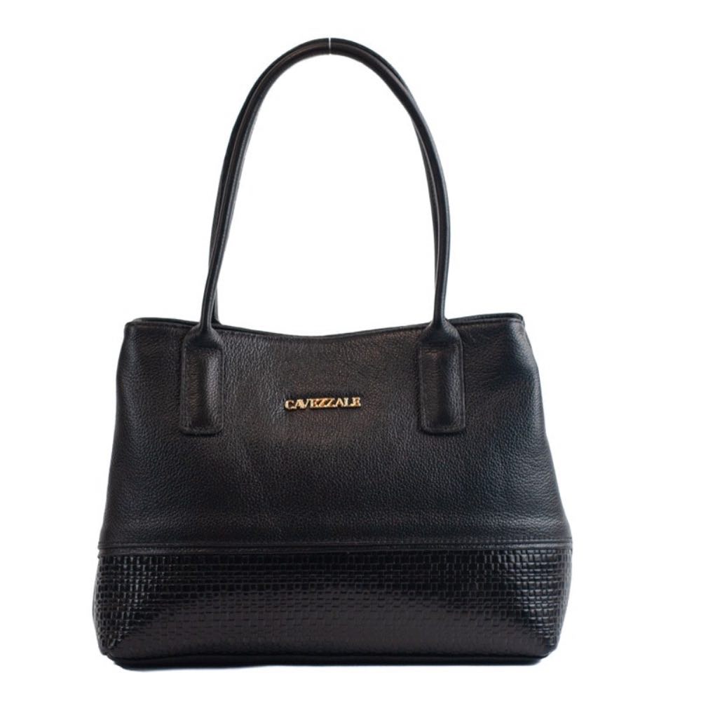 Tote Bag Grande de Couro Soft Cavezzale Preto 105664