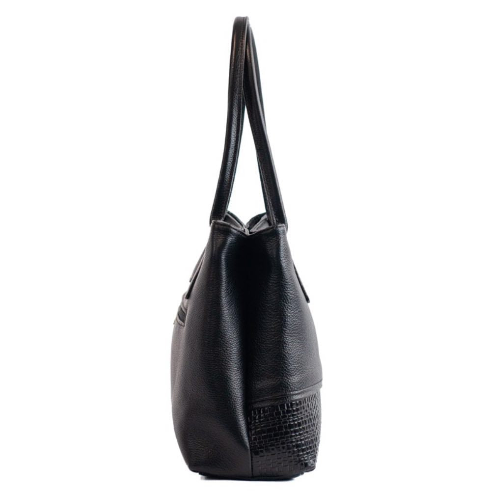 Tote Bag Grande de Couro Soft Cavezzale Preto 105664