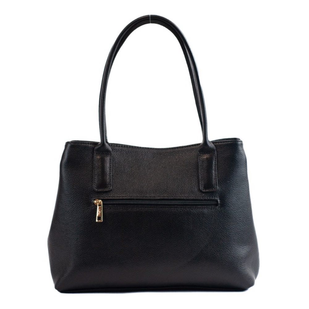 Tote Bag Grande de Couro Soft Cavezzale Preto 105664