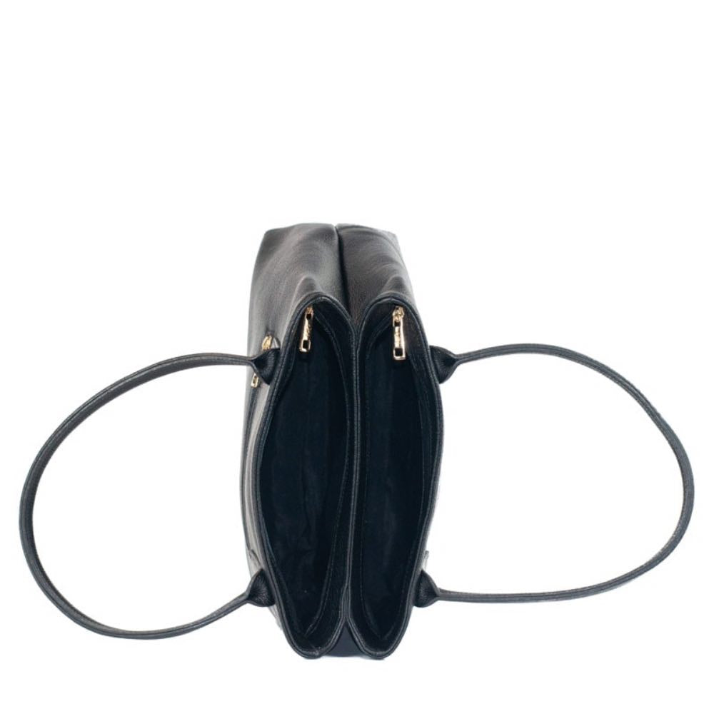 Tote Bag Grande de Couro Soft Cavezzale Preto 105664