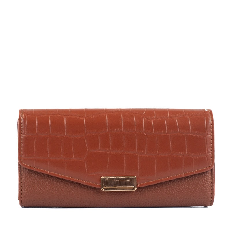 Carteira Feminina Croco Cavezzale Caramelo 105390
