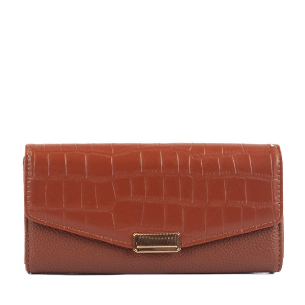 Carteira Feminina Croco Cavezzale Caramelo 105390
