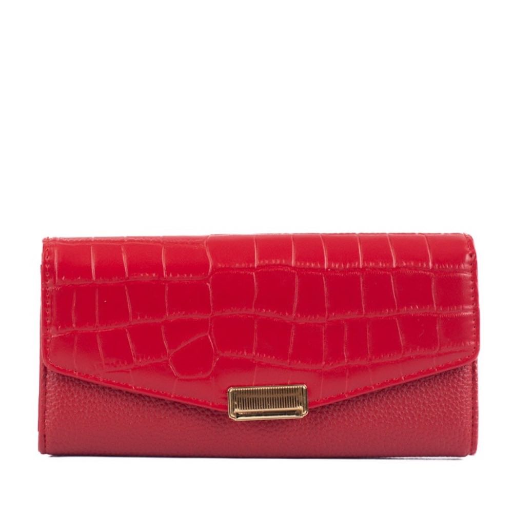 Carteira Feminina Croco Cavezzale Vermelho 105390