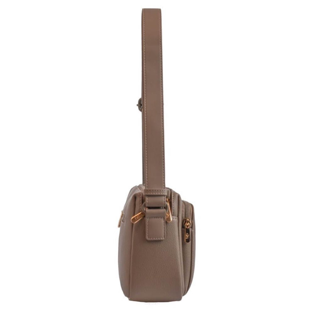 Bolsa Tiracolo Média Feminina Cavezzale Bege 105539