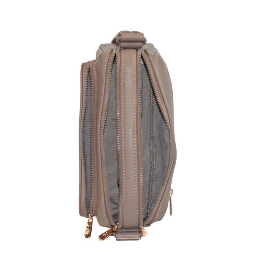 Bolsa Tiracolo Média Feminina Cavezzale Bege 105539