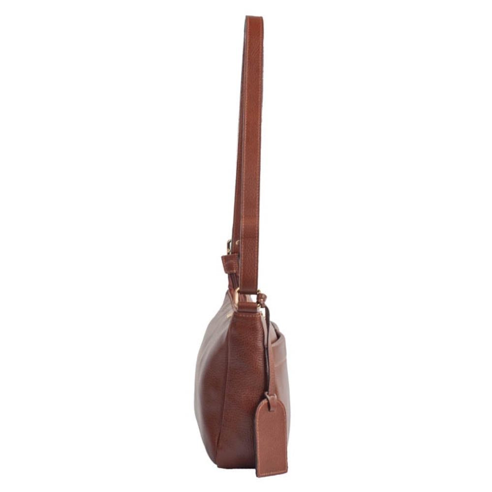 Bolsa Tiracólo Média de Couro Floater Cavezzale Toffee 105403
