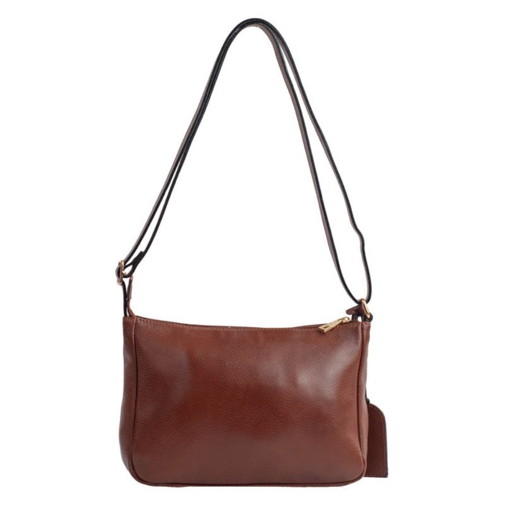 Bolsa Tiracólo Média de Couro Floater Cavezzale Toffee 105403