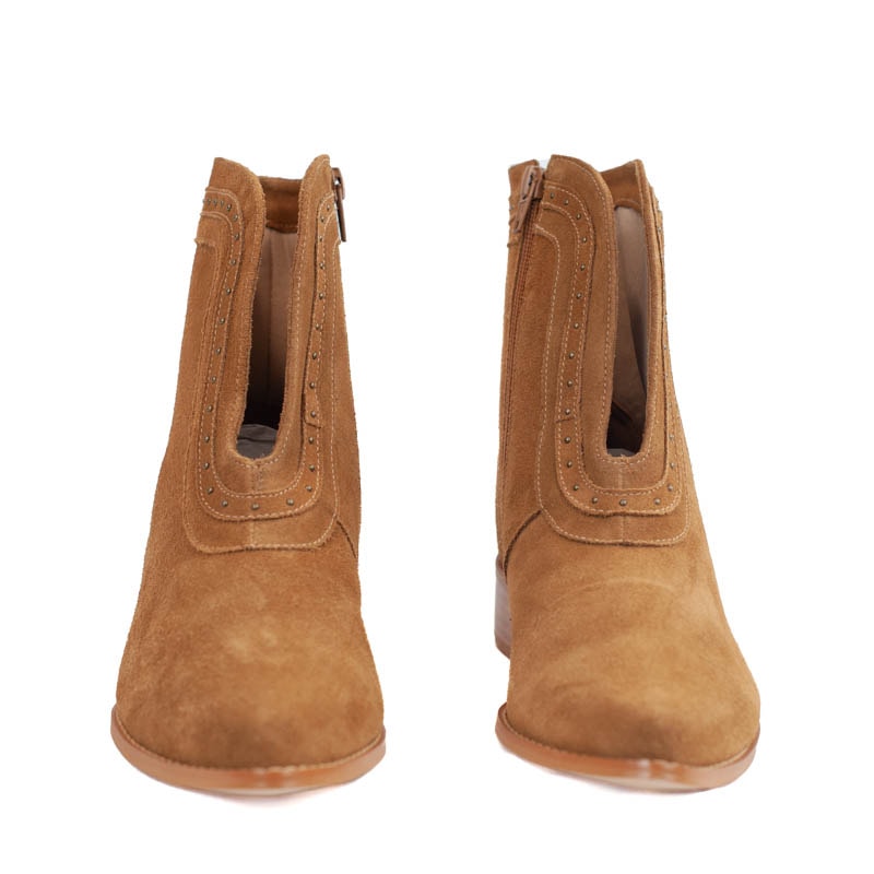 Bota Curta de Couro Camurça Cavezzale Caramelo 105726