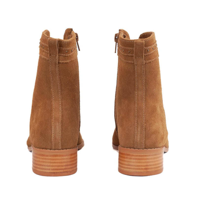 Bota Curta de Couro Camurça Cavezzale Caramelo 105726