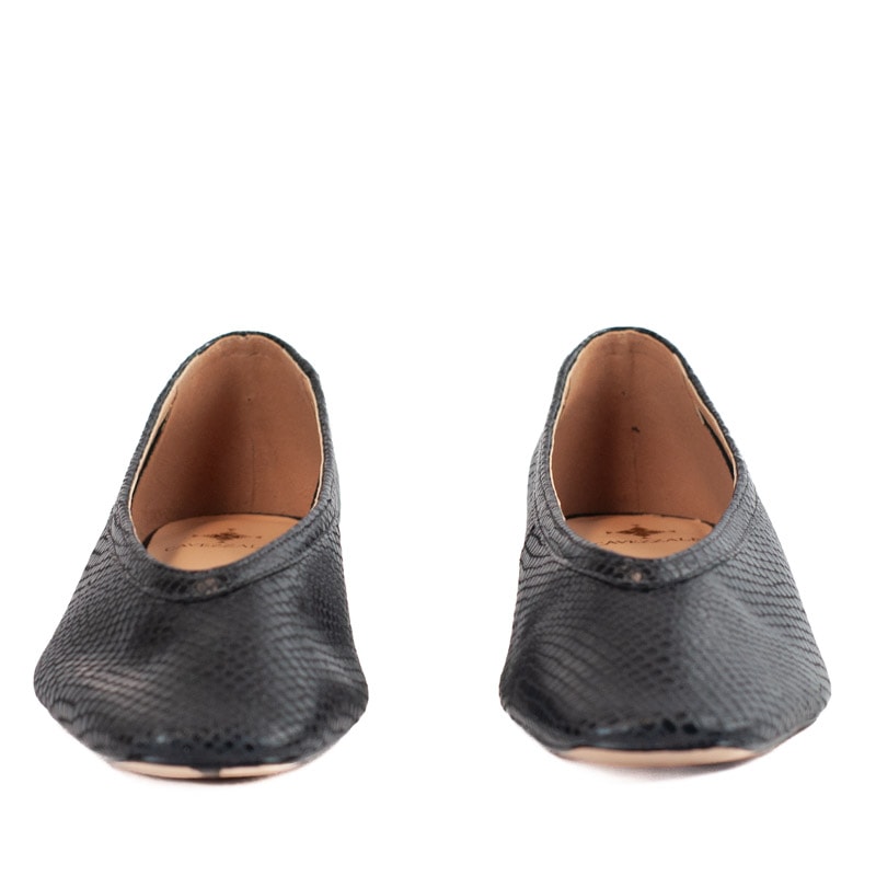 Sapatilha de Couro Snake Cavezzale Preto 105729