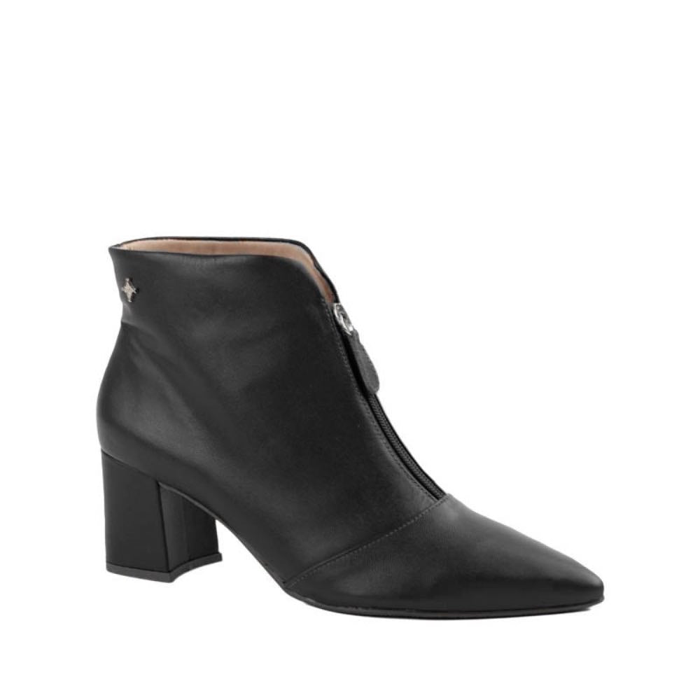 Bota Curta de Couro Snake Cavezzale Preto 105745