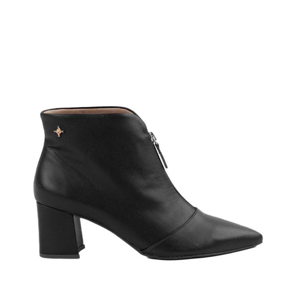 Bota Curta de Couro Snake Cavezzale Preto 105745
