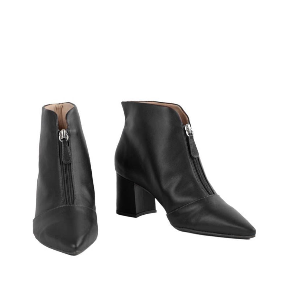 Bota Curta de Couro Snake Cavezzale Preto 105745