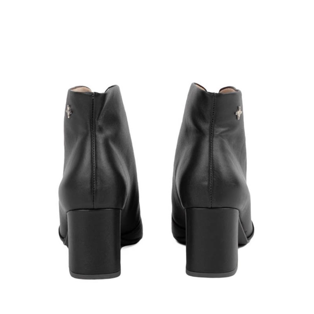 Bota Curta de Couro Snake Cavezzale Preto 105745
