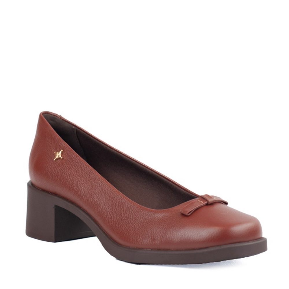 Scarpin de Couro Cavezzale Conhaque 105742