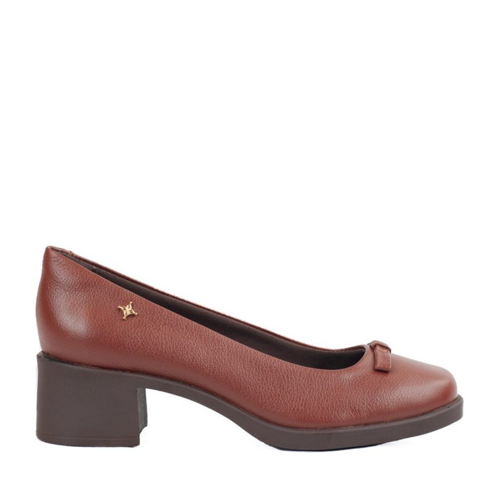 Scarpin de Couro Cavezzale Conhaque 105742