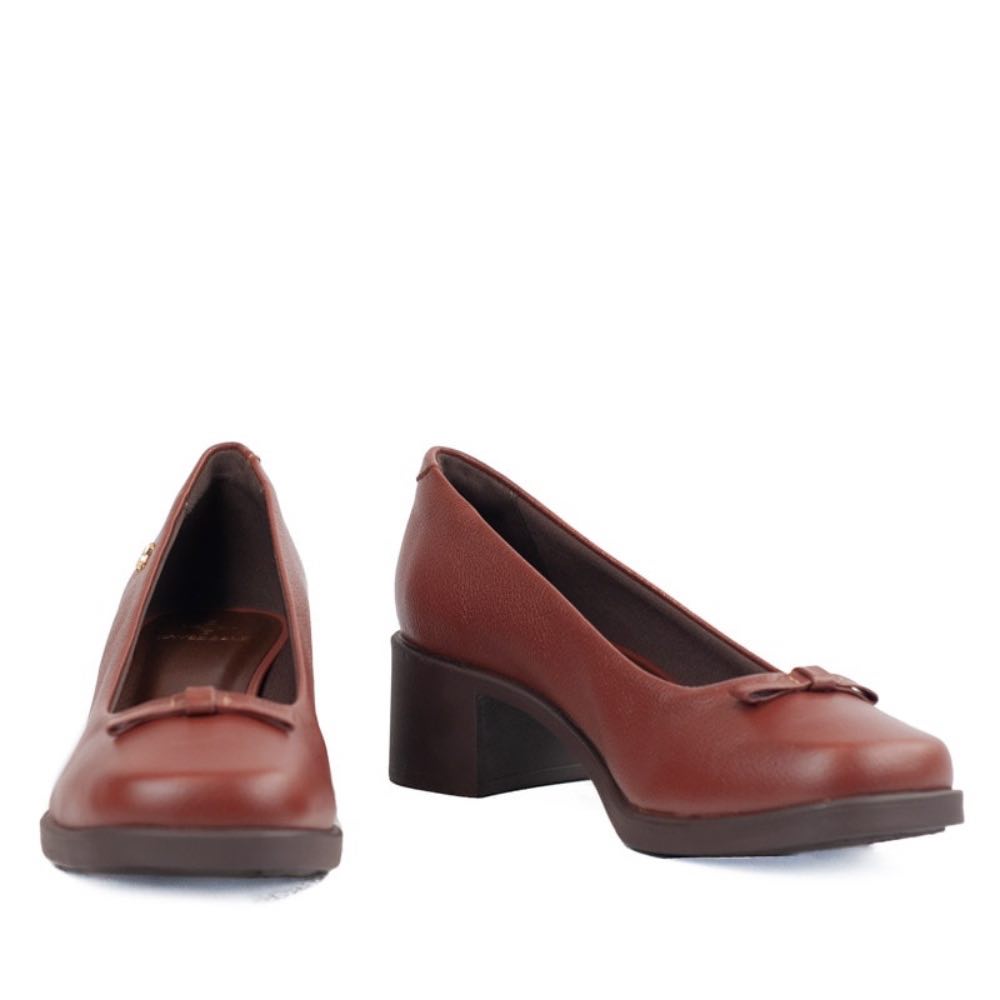 Scarpin de Couro Cavezzale Conhaque 105742
