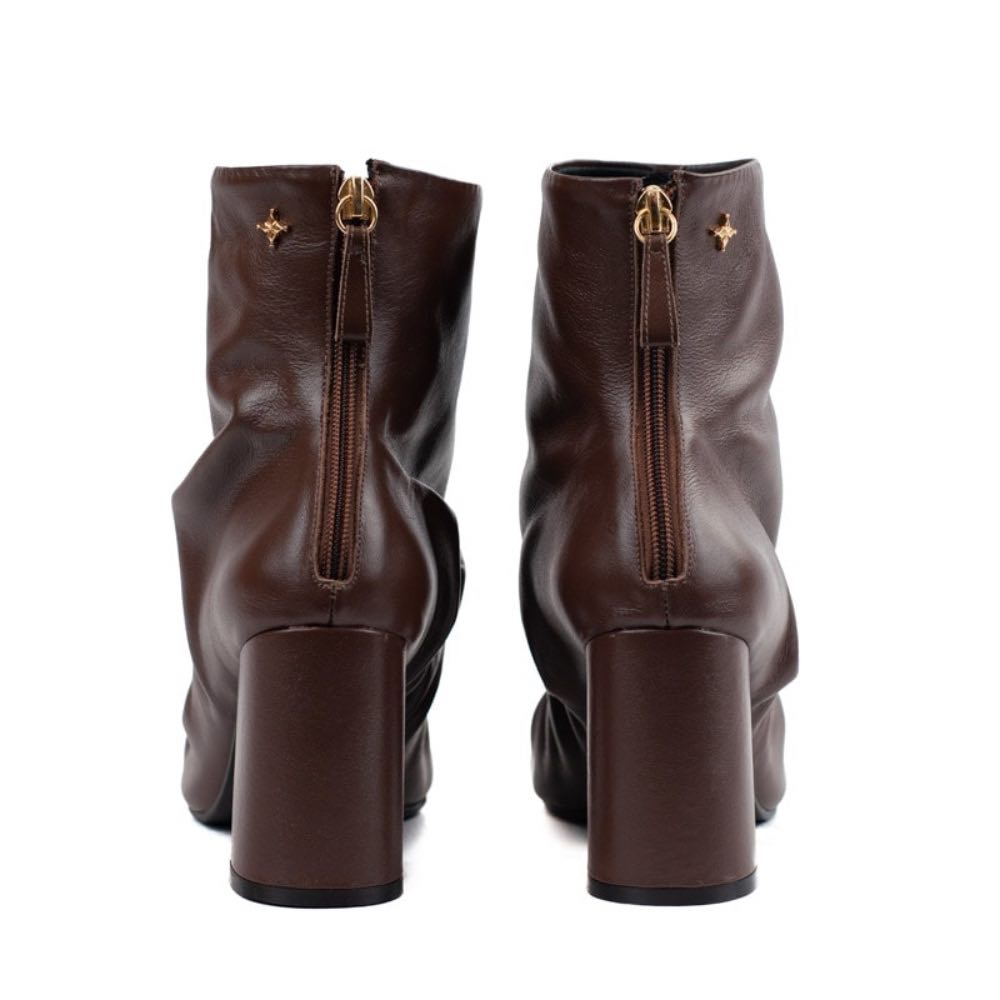 Bota Curta de Couro Cavezzale Brown 105718