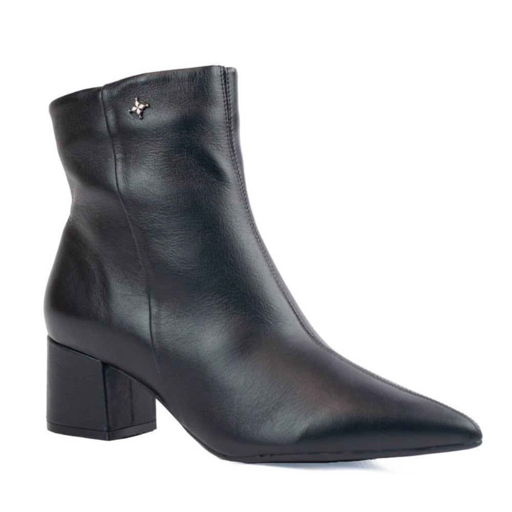 Bota Curta de Couro Cavezzale Preto 105719