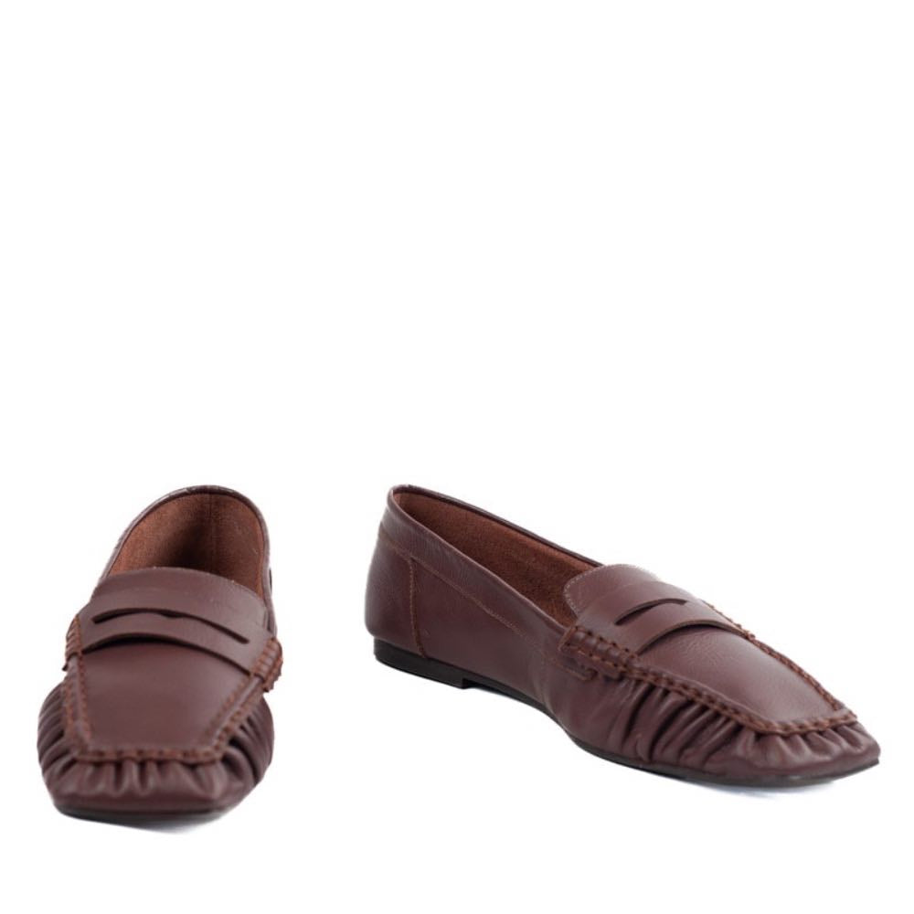 Mocassim de Couro Veneto Cavezzale Marrom 105723