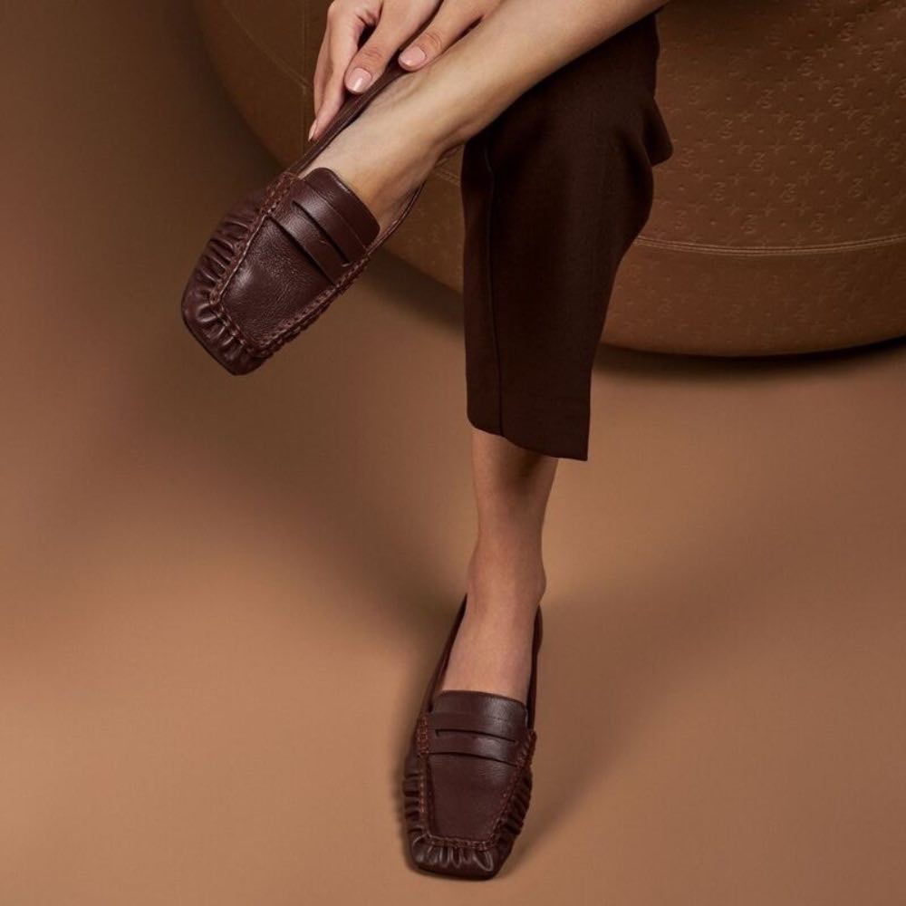 Mocassim de Couro Veneto Cavezzale Marrom 105723