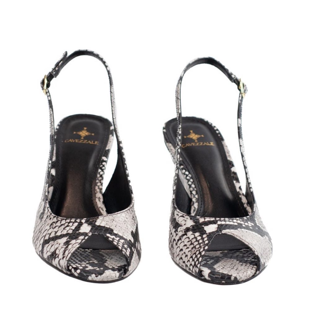 Slinback de Couro Piton Cavezzale Cinza 105724
