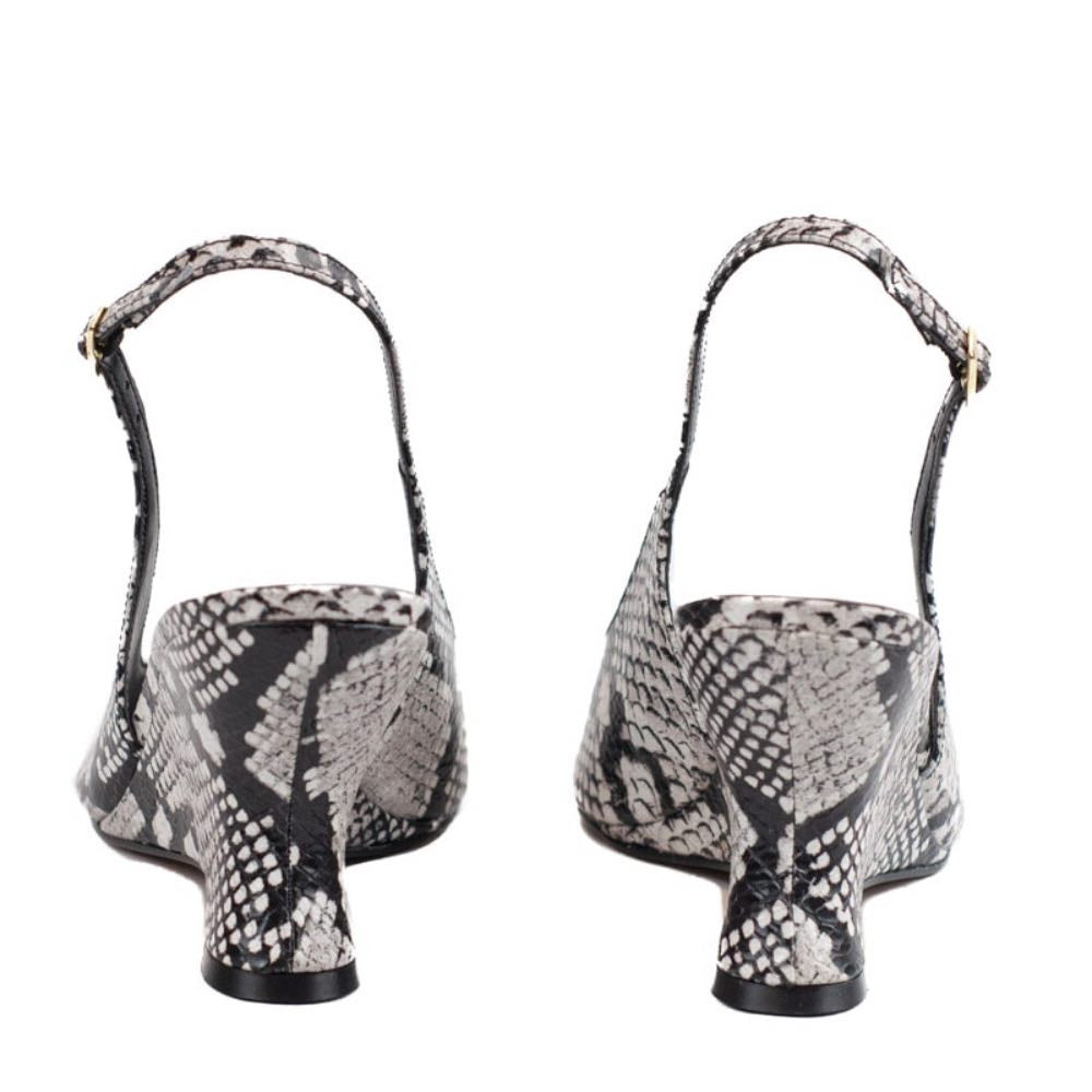 Slinback de Couro Piton Cavezzale Cinza 105724
