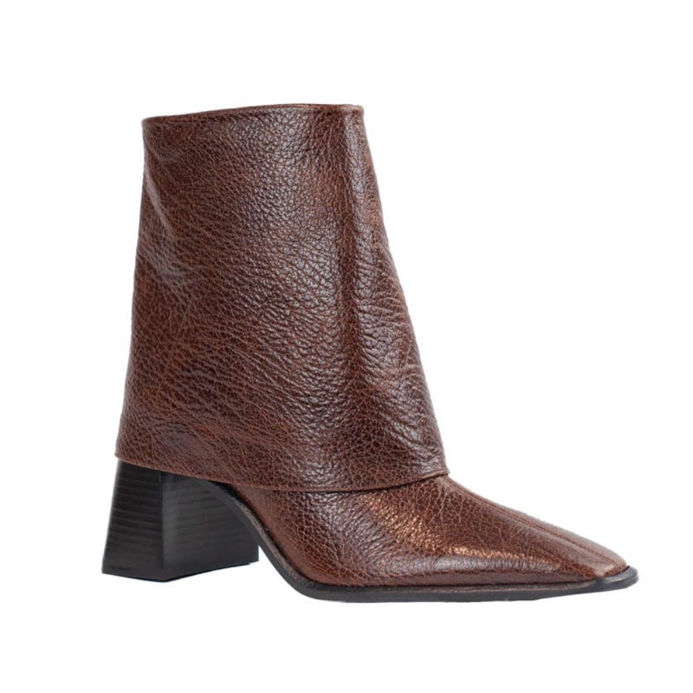 Bota Média de Couro Cavezzale Brown 105732