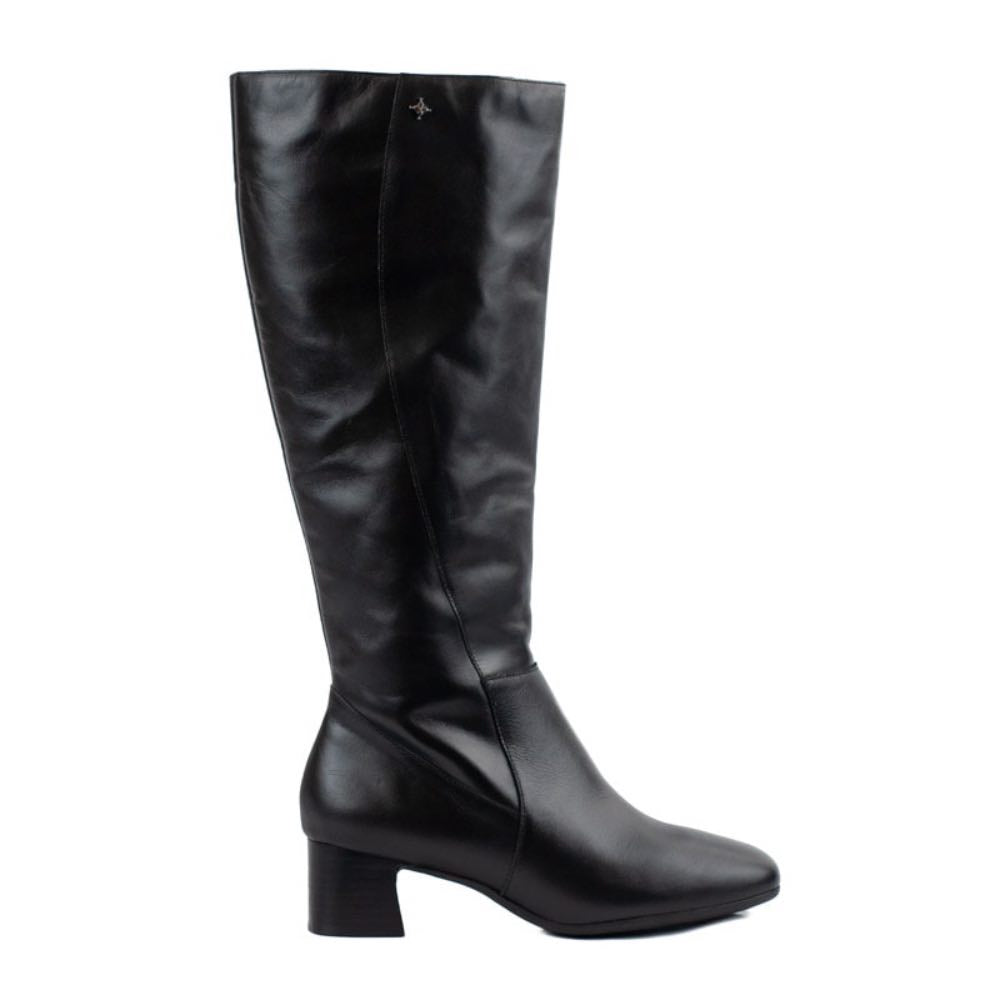 Bota Longa de Couro Veneto Cavezzale 105717 Preto