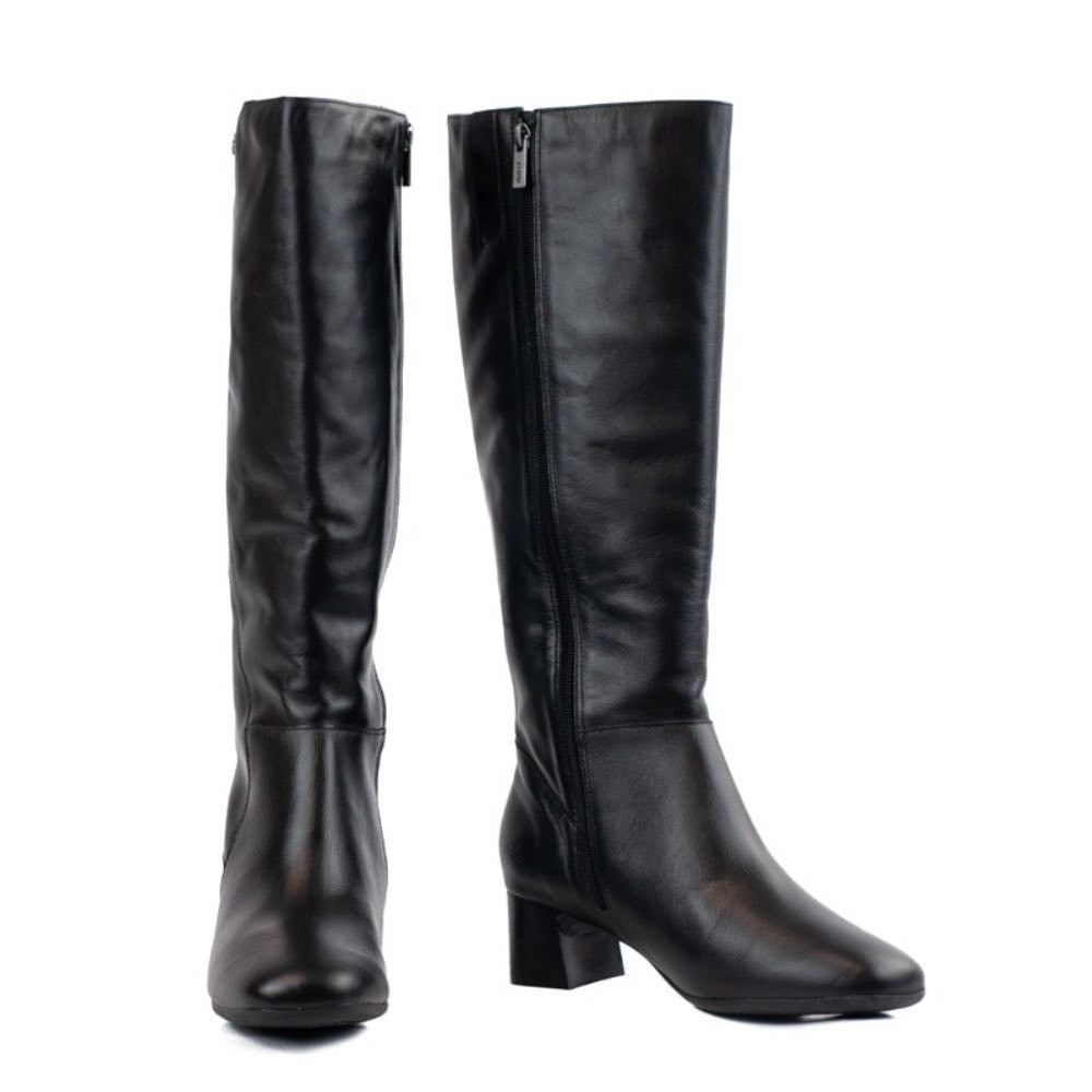 Bota Longa de Couro Veneto Cavezzale 105717 Preto