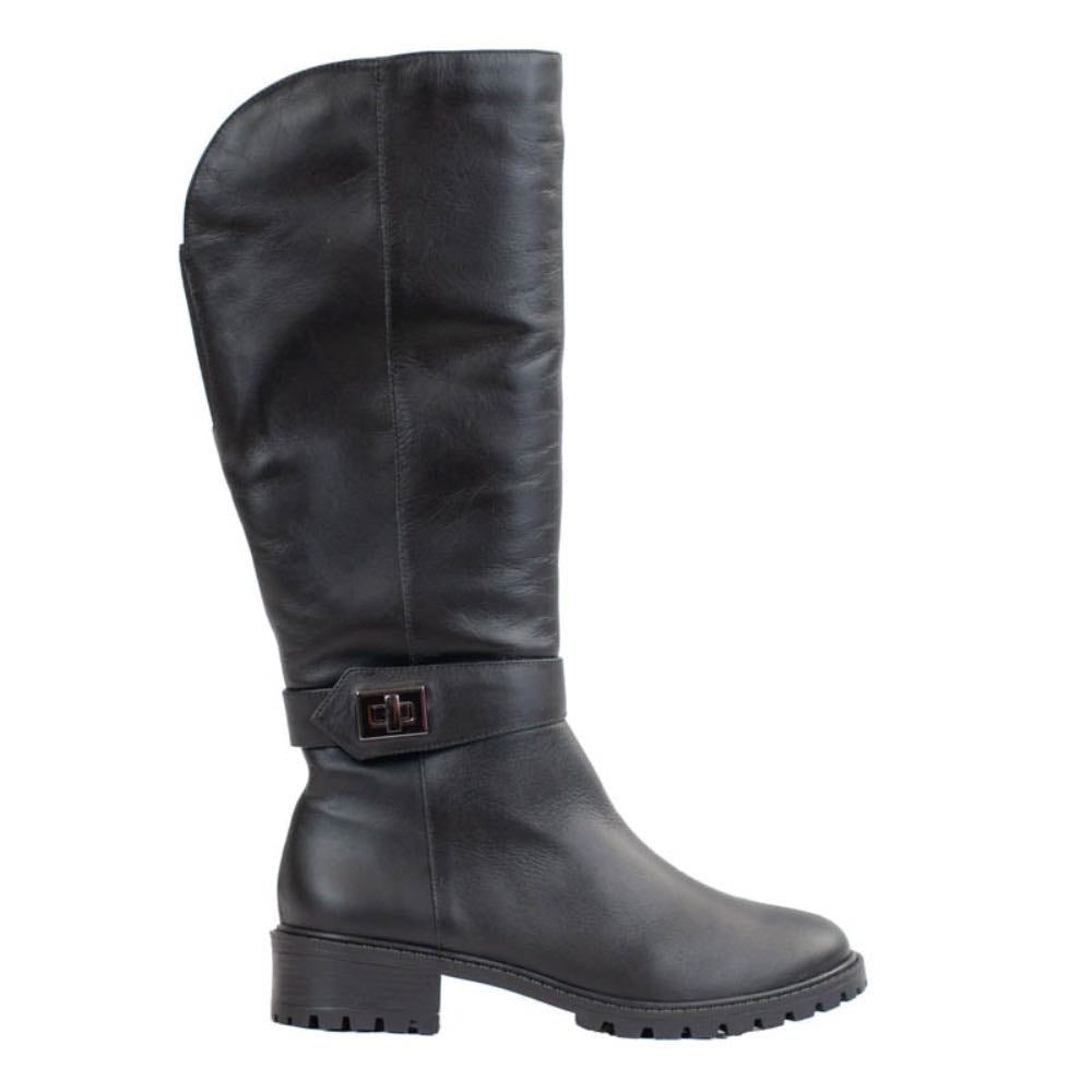 Bota Longa de Couro Veneto Cavezzale Preto 105735