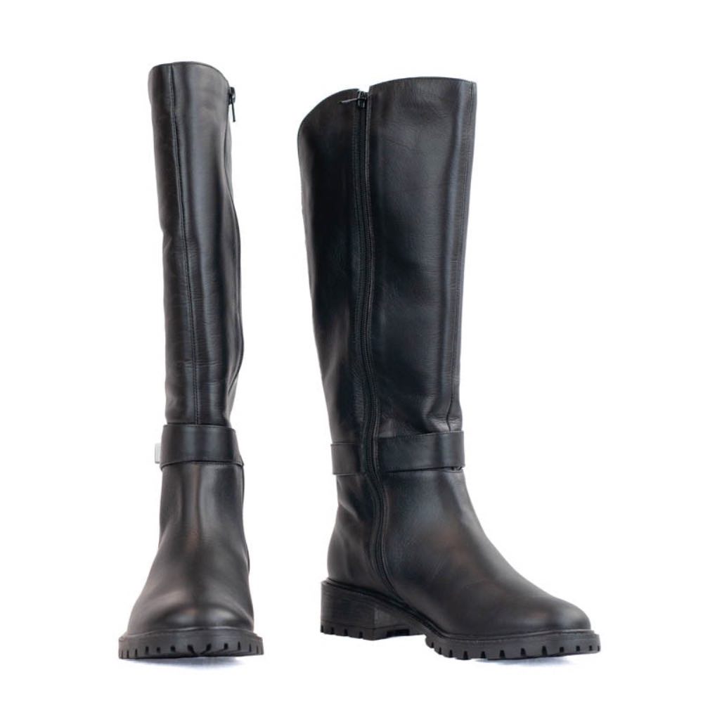 Bota Longa de Couro Veneto Cavezzale Preto 105735