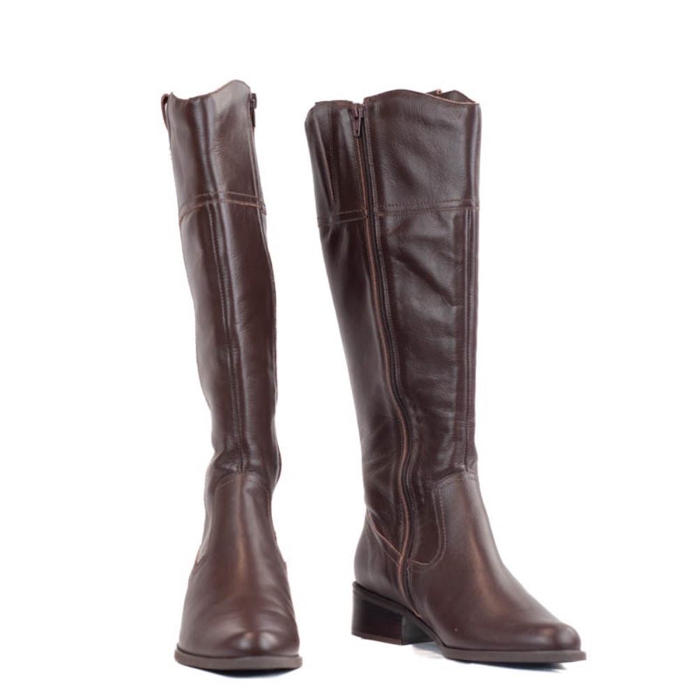 Bota Longa de Couro Veneto Cavezzale Brown 105736