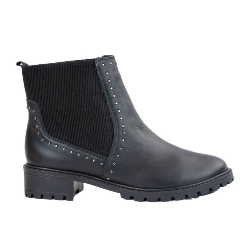 Bota Curta de Couro Veneto Cavezzale Preto 105737