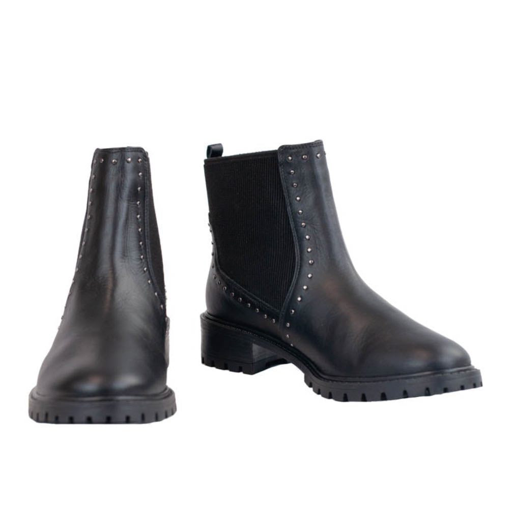 Bota Curta de Couro Veneto Cavezzale Preto 105737