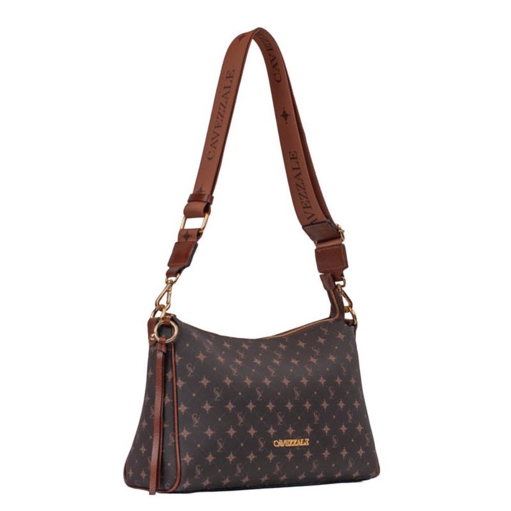 Bolsa Tiracolo Média Personnalité Cavezzale Chocolate/Toffe 105762