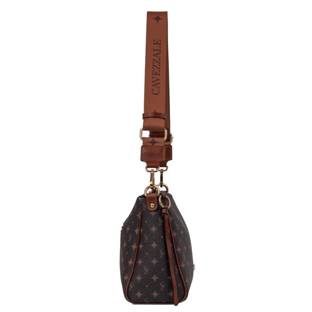 Bolsa Tiracolo Média Personnalité Cavezzale Chocolate/Toffe 105762