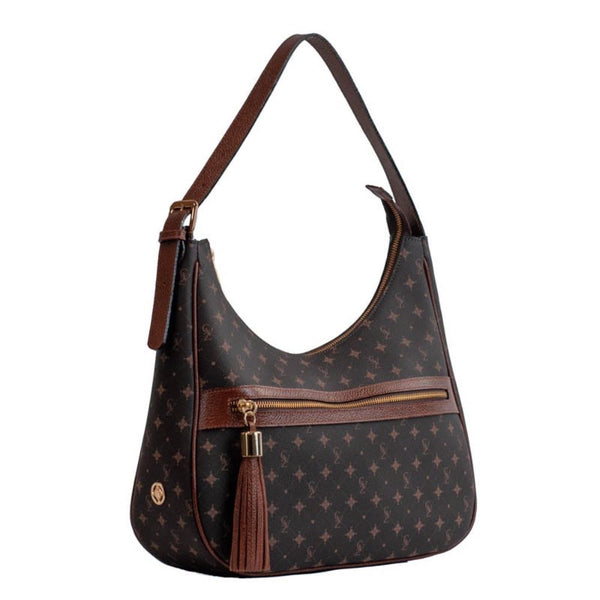 Bolsa Hobo Média Personnalité Chocolate/Toffe 105763